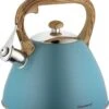 Fluitketel Inductie Gas Waterkoker 3.0 L ‘’ Adriatico ‘’ RVS Chroom Turquoise