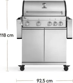 Burnhard Gas BBQ Big FRED Deluxe - 4 Branders - Incl. Keramische Infraroodbrander & Afdekhoes - Deluxe -Kwaliteitskeukenwinkel Voor Thuis 1061x1200 1