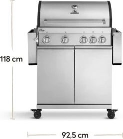 Burnhard Gas BBQ Big FRED Deluxe - 4 Branders - Incl. Keramische Infraroodbrander & Afdekhoes - Deluxe -Kwaliteitskeukenwinkel Voor Thuis 1063x1200 3