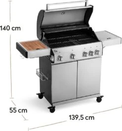 Burnhard Gas BBQ Big FRED Deluxe - 4 Branders - Incl. Keramische Infraroodbrander & Afdekhoes - Deluxe -Kwaliteitskeukenwinkel Voor Thuis 1113x1200 5