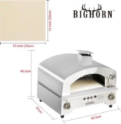 Bighorn Outdoor Edelstaal Gas Pizza Oven - Draagbare Gas Barbecue - Edelstaal -Model SRGG20001 -Kwaliteitskeukenwinkel Voor Thuis 1169x1200 2