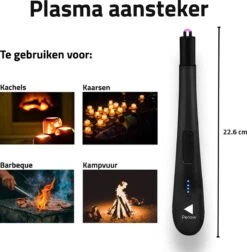 Oplaadbare Lange Elektrische Aansteker - Zwart - Duurzame Plasma Aansteker - Inclusief Cadeauverpakking - BBQ - Kaarsen -Kwaliteitskeukenwinkel Voor Thuis 1177x1200 3
