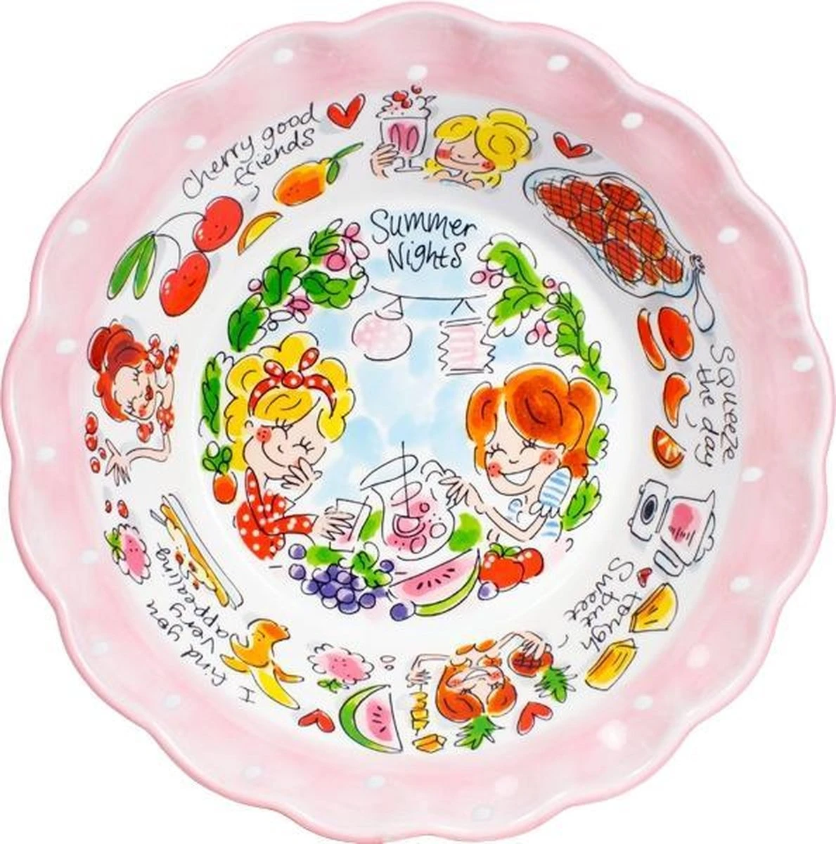 Blond Amsterdam Even Bijkletsen Fruit Schaal - Ø 24 Cm 2 Blond Amsterdam Even Bijkletsen Fruit Schaal - Ø 24 Cm - Afbeelding 2