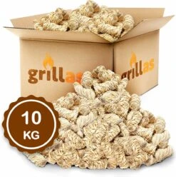 Aanmaakkrullen Voor BBQ Of Kachel | 10kg ECO FSC Gecertificeerd Aanmaakhout Barbecue - Biologisch En Duurzaam Aanmaakwokkels - Houtwol Wokkels - Barbeque Aansteker - Aanmaakblokjes - Accessoires - Ongeveer 800krullen -Kwaliteitskeukenwinkel Voor Thuis 1195x1200 1