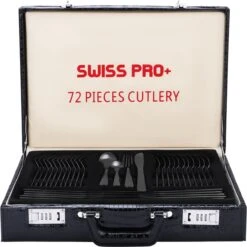Swiss Pro+ Bestekset In Koffer-72 Delig-12 Persoons-Zwitsers Kwaliteit-Complete Set-100% Roestvrijstaal- Zwart -Kwaliteitskeukenwinkel Voor Thuis 1198x1200 22