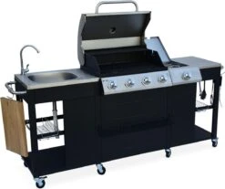 Alice's Garden Gas BBQ D'Artagnan - Zwart - 5 Branders - Buitenkeuken -Kwaliteitskeukenwinkel Voor Thuis 1200x1005