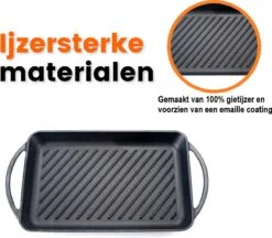 Kicinn Grillplaat - Gietijzer - Geëmailleerd - Incl. Accessoires - Ø 33 X 21.8 Cm (LxB) -Kwaliteitskeukenwinkel Voor Thuis 1200x1050 1