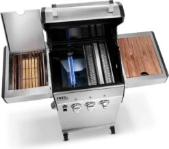 Burnhard Gas BBQ FRED JR. Deluxe - 2 Branders - Incl. Keramische Infraroodbrander & Afdekhoes - Deluxe -Kwaliteitskeukenwinkel Voor Thuis 1200x1057