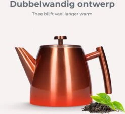 Vaja® Theepot Juliette Rosé Dubbelwandig -Kwaliteitskeukenwinkel Voor Thuis 1200x1099