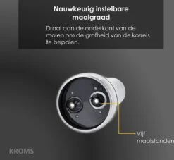 KROMS Peper En Zoutmolen Set - Peper En Zoutmolen Set Elektrisch -2 In 1 - Instelbare Maalgraad - Pepermolen - Zoutmolen - Peper En Zoutmolen Elektrisch -Kwaliteitskeukenwinkel Voor Thuis 1200x1104 4