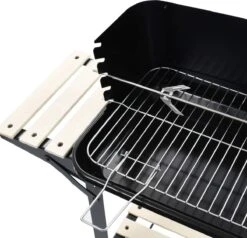 Verrijdbare Barbecue – Houtskool/Briketten - Verstelbare Grillplaat – Houten Tafel – Winscherm – Gewicht 5.9kg -Kwaliteitskeukenwinkel Voor Thuis 1200x1158