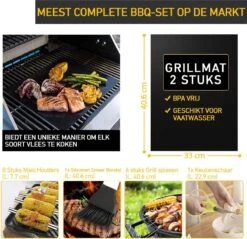 Saveur Royal® 35-delige Barbecue Gereedschapset In Roestvrij Staal - BBQ Grill Set Met Draagtas - Barbecuegerei-sets - Barbecue Accessoires Gereedschap - 35-delig -Kwaliteitskeukenwinkel Voor Thuis 1200x1162 6