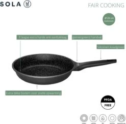 Sola - Fair Cooking Zwart/wit Greblon Anti Aanbaklaag -Kwaliteitskeukenwinkel Voor Thuis 1200x1184 4
