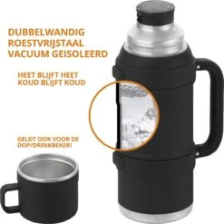 MacGyver RVS Thermoskan 1.5 Ltr – RVS Thermosbeker 0,55 Ltr - Langdurig Warm/koud - Zwart -Kwaliteitskeukenwinkel Voor Thuis 1200x1198 1