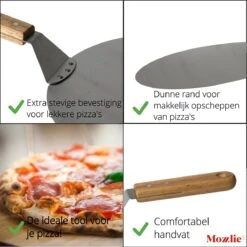 Pizzaschep 30 Cm Voor Oven Of BBQ - Rond - RVS - Met Houten Handvat -Kwaliteitskeukenwinkel Voor Thuis 1200x1198 8