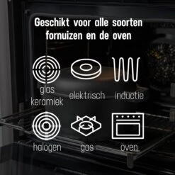 Daumonet Ducasse Gietijzeren Double Use Braadpan - Combi Sudderpan Zwart - 2-in-1 Bak- En Braadpan - PFAS & PFOA Vrij - Rond - Ø 26 Cm - 4,4 Liter - Emaille - Alle Warmtebronnen - Elektrisch - Gas - Halogeen - Inductie - Keramisch -Kwaliteitskeukenwinkel Voor Thuis 1200x1199 15