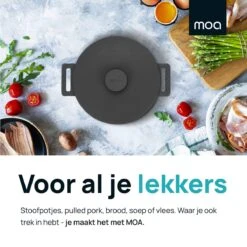 MOA Gietijzeren Braadpan - Inhoud 7,1 Liter - 29CM - Rond - Alle Warmtebronnen - Ook Voor Inductie - Gewicht 7,6 Kg - Zwart - MC29B -Kwaliteitskeukenwinkel Voor Thuis 1200x1200 1005