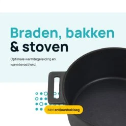 MOA Gietijzeren Braadpan - Inhoud 7,1 Liter - 29CM - Rond - Alle Warmtebronnen - Ook Voor Inductie - Gewicht 7,6 Kg - Zwart - MC29B -Kwaliteitskeukenwinkel Voor Thuis 1200x1200 1006