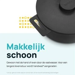MOA Gietijzeren Braadpan - Inhoud 7,1 Liter - 29CM - Rond - Alle Warmtebronnen - Ook Voor Inductie - Gewicht 7,6 Kg - Zwart - MC29B -Kwaliteitskeukenwinkel Voor Thuis 1200x1200 1010