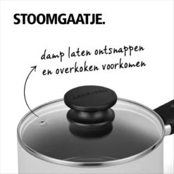 BRABANTIA INDU+ Steelpan Met Deksel - Keramische Antiaanbaklaag - Ø 16 Cm - Inductie - Pfas Vrij -Kwaliteitskeukenwinkel Voor Thuis 1200x1200 1043