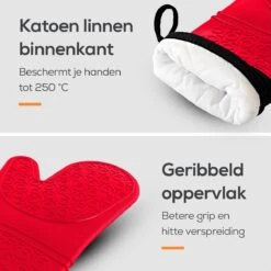 KitchenLove Ovenwanten - 2 Stuks Ovenhandschoenen - Hittebestendig Tot 250 °C - Siliconen - Rood 14 KitchenLove Ovenwanten - 2 Stuks Ovenhandschoenen - Hittebestendig Tot 250 °C - Siliconen - Rood -Kwaliteitskeukenwinkel Voor Thuis 1200x1200 1089