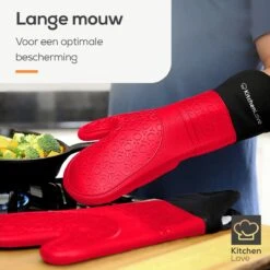 KitchenLove Ovenwanten - 2 Stuks Ovenhandschoenen - Hittebestendig Tot 250 °C - Siliconen - Rood 17 KitchenLove Ovenwanten - 2 Stuks Ovenhandschoenen - Hittebestendig Tot 250 °C - Siliconen - Rood -Kwaliteitskeukenwinkel Voor Thuis 1200x1200 1092
