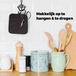 Roegaarden Pannenlappen - Pannenlap - 2 Stuks - Met Insteekvakken - Zwart -Kwaliteitskeukenwinkel Voor Thuis 1200x1200 1105