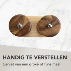Nimma® Peper En Zoutmolen Set - Incl Navul Lepel - Verstelbare Maalgraad - Acacia Hout -Kwaliteitskeukenwinkel Voor Thuis 1200x1200 1109