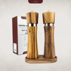 Nimma® Peper En Zoutmolen Set - Incl Navul Lepel - Verstelbare Maalgraad - Acacia Hout -Kwaliteitskeukenwinkel Voor Thuis 1200x1200 1114