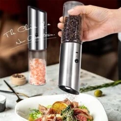 101Products Peper- & Zoutmolen Elektrisch - USB Oplaadbaar - Pepermolen - Zoutmolen - RVS -Kwaliteitskeukenwinkel Voor Thuis 1200x1200 1118