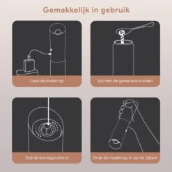 DODANA Premium Peper - & Zoutmolen Elektrisch - 1 Stuk - Pepermolen - Zoutmolen - Oplaadbaar - USB - Elektrische Pepermolen - RVS - Zwaartekracht Functie - LED Lamp - Nl Handleiding - Incl Borsteltje 15 DODANA Premium Peper - & Zoutmolen Elektrisch - 1 Stuk - Pepermolen - Zoutmolen - Oplaadbaar - USB - Elektrische Pepermolen - RVS - Zwaartekracht Functie - LED Lamp - Nl Handleiding - Incl Borsteltje -Kwaliteitskeukenwinkel Voor Thuis 1200x1200 1123