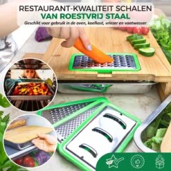 Ecowize 3-in-1 Bamboe Snijplank Met Opvangbak - Snijplank Hout Incl. 3 Roestvrijstalen Opvangbakjes Met Bamboe Deksel, 4 Inzetbare Raspen - Groentesnijder, Hakblok, Borrelplank, Tapasplank, Broodplank - 40x30cm - Duurzaam Cadeau -Kwaliteitskeukenwinkel Voor Thuis 1200x1200 1148