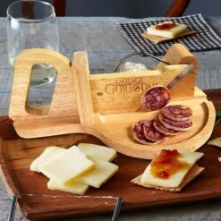 MikaMax Worst Guillotine - Worstsnijder - Worst Snijplank - Sausage Guillotine - Makkelijk Schoon Te Maken - RVS Mes - Bamboe - 30 X 19cm -Kwaliteitskeukenwinkel Voor Thuis 1200x1200 1156