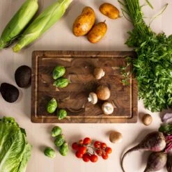 VDN Professionele Snijplank Acacia Hout Met Sapgeul En Handvatten – Hakblok 26x38x3.5 Cm -Kwaliteitskeukenwinkel Voor Thuis 1200x1200 1172