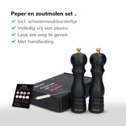 Deleca Luxe Peper En Zoutmolen Set - Met Geschenkdoos - Zout / Pepermolen - Rubberhout - Zwart & Goud 19 Deleca Luxe Peper En Zoutmolen Set - Met Geschenkdoos - Zout / Pepermolen - Rubberhout - Zwart & Goud -Kwaliteitskeukenwinkel Voor Thuis 1200x1200 1180