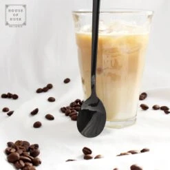 House Of Husk Latte Macchiato Lepels Set - Lange Theelepels - Koffielepels - Longdrinklepels - Sorbetlepels - Barlepel - RVS - 6 Stuks - 20CM - Zwart -Kwaliteitskeukenwinkel Voor Thuis 1200x1200 1211