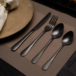 OEC Kitchen Bestekset 36-delig - Zwart - 6 Persoons - Steakmessen - Messen - Vorken - Lepels - RVS -Kwaliteitskeukenwinkel Voor Thuis 1200x1200 1218