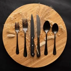 OEC Kitchen Bestekset 36-delig - Zwart - 6 Persoons - Steakmessen - Messen - Vorken - Lepels - RVS -Kwaliteitskeukenwinkel Voor Thuis 1200x1200 1219