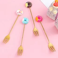 Gebaksvorkjes Donut Set Van 4 Taartvorkjes - Goud -Kwaliteitskeukenwinkel Voor Thuis 1200x1200 1241