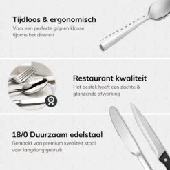 Deleca 8 Persoons Bestekset (48-delig) - Lepels, Messen, Vorken & Steakmessen - Vaatwasserbestendig - Zilver / RVS 15 Deleca 8 Persoons Bestekset (48-delig) - Lepels, Messen, Vorken & Steakmessen - Vaatwasserbestendig - Zilver / RVS -Kwaliteitskeukenwinkel Voor Thuis 1200x1200 1257