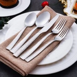 Deleca 6 Persoons Bestekset Deluxe (30-delig) - Vorken, Lepels En Messen - Vaatwasserbestendig - Gehamerd - Zilver / RVS 11 Deleca 6 Persoons Bestekset Deluxe (30-delig) - Vorken, Lepels En Messen - Vaatwasserbestendig - Gehamerd - Zilver / RVS -Kwaliteitskeukenwinkel Voor Thuis 1200x1200 1276