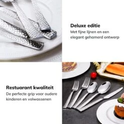Deleca 6 Persoons Bestekset Deluxe (30-delig) - Vorken, Lepels En Messen - Vaatwasserbestendig - Gehamerd - Zilver / RVS 13 Deleca 6 Persoons Bestekset Deluxe (30-delig) - Vorken, Lepels En Messen - Vaatwasserbestendig - Gehamerd - Zilver / RVS -Kwaliteitskeukenwinkel Voor Thuis 1200x1200 1278