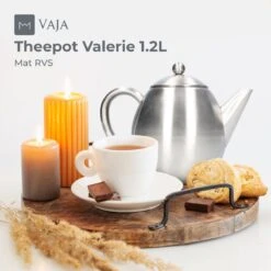 Vaja Valerie - Theepot Met Filter - Dubbelwandig - RVS - 1.2L -Kwaliteitskeukenwinkel Voor Thuis 1200x1200 153