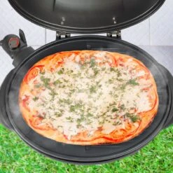 KitchenBrothers Elektrische BBQ - Met Grillplaat - Anti-aanbaklaag - Incl. Plank/Houders - Grilloppervlak 46,5x33,8cm - Tot 300°C - 2400W - Zwart -Kwaliteitskeukenwinkel Voor Thuis 1200x1200 395