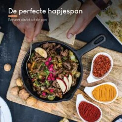 Ocina Gietijzeren Pan – Set Van 3 Stuks – ø25cm, ø19.5cm En ø16cm - Skillet - Koekenpan – Hapjespan – Koekenpan Inductie – Koekenpannenset - Gietijzeren Pan Bbq - Gietijzer - Incl. Receptenboek -Kwaliteitskeukenwinkel Voor Thuis 1200x1200 626