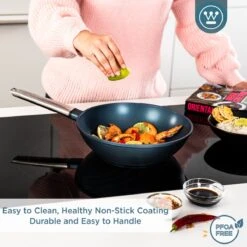 Westinghouse Performance Series - Wokpan Inductie - 28cm Luxe Wok Met Deksel - Blauw - Geschikt Voor Alle Warmtebronnen -Kwaliteitskeukenwinkel Voor Thuis 1200x1200 726