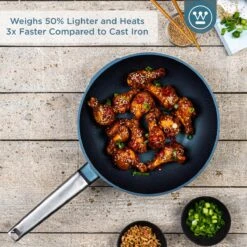 Westinghouse Performance Series - Wokpan Inductie - 28cm Luxe Wok Met Deksel - Blauw - Geschikt Voor Alle Warmtebronnen -Kwaliteitskeukenwinkel Voor Thuis 1200x1200 727