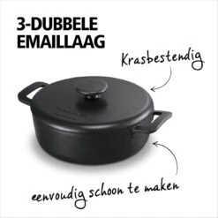 BRABANTIA THE DUTCH Gietijzeren Braadpan - Ø 28cm - MAT Zwart - Inductie -Kwaliteitskeukenwinkel Voor Thuis 1200x1200 729