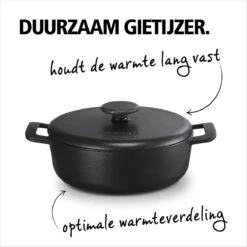 BRABANTIA THE DUTCH Gietijzeren Braadpan - Ø 28cm - MAT Zwart - Inductie -Kwaliteitskeukenwinkel Voor Thuis 1200x1200 730