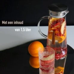 MÊZON® Schenkkan - Glazen Waterkan - Waterkaraf Voor Fruitwater - Multifunctionele Decanteer Karaf - Kan Met Deksel - 1.5L Capaciteit -Kwaliteitskeukenwinkel Voor Thuis 1200x1200 76